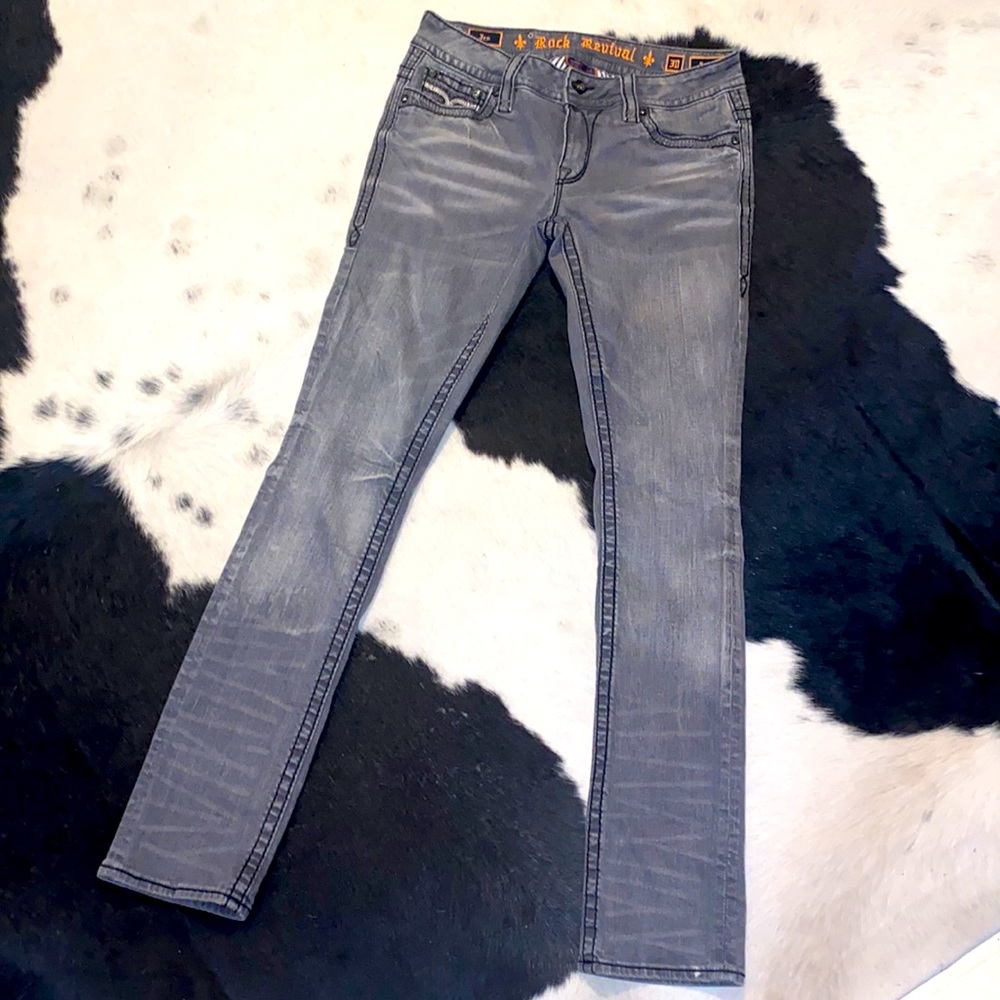 💎ROCK REVIVAL stretch straight—pretty glitz detail!